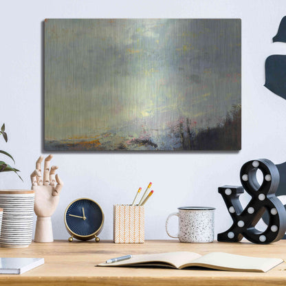 Luxe Metal Art 'No Reception' by Patrick Dennis, Metal Wall Art,16x12