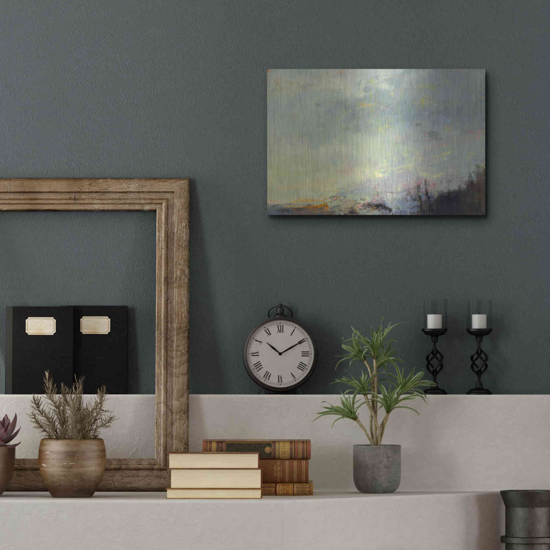 Luxe Metal Art 'No Reception' by Patrick Dennis, Metal Wall Art,16x12