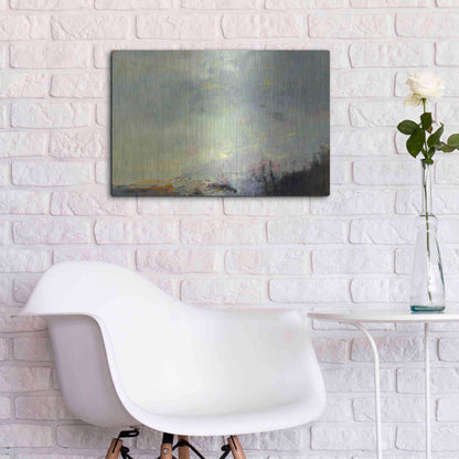 Luxe Metal Art 'No Reception' by Patrick Dennis, Metal Wall Art,24x16