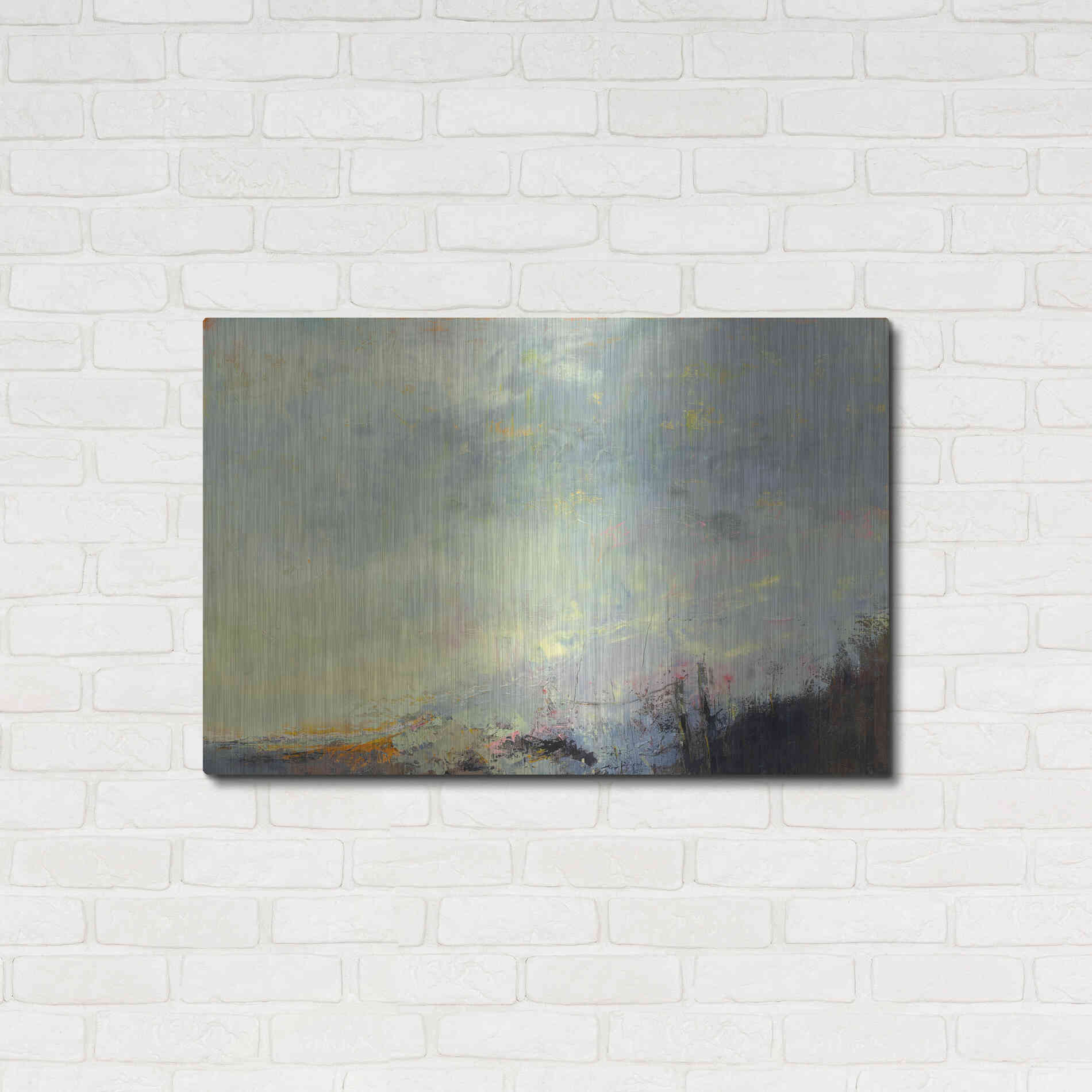 Luxe Metal Art 'No Reception' by Patrick Dennis, Metal Wall Art,36x24