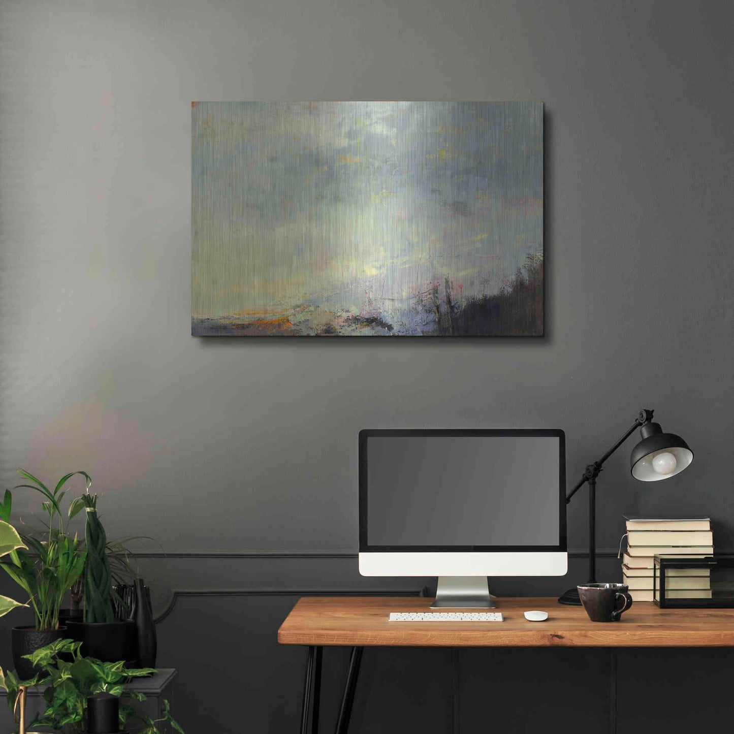 Luxe Metal Art 'No Reception' by Patrick Dennis, Metal Wall Art,36x24