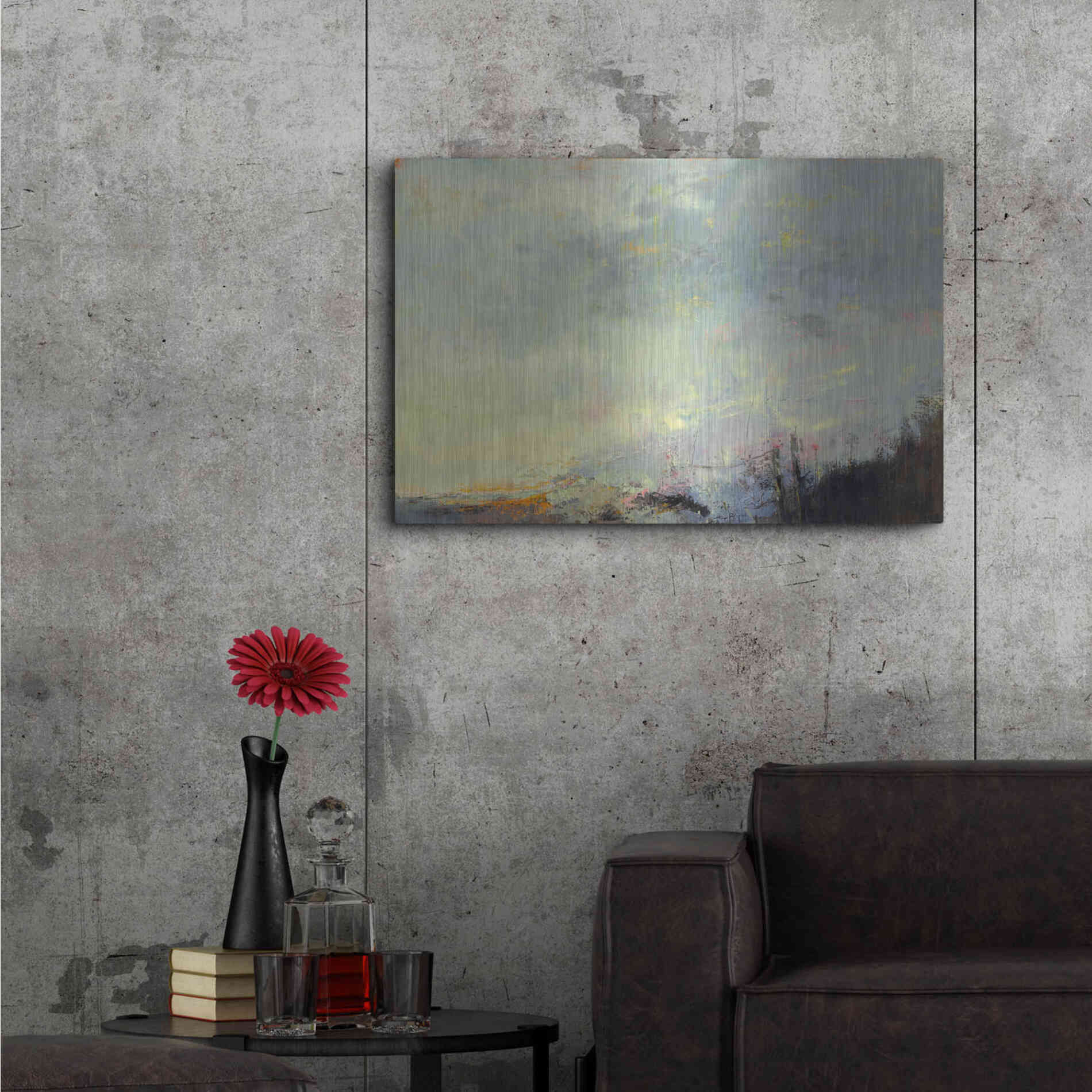 Luxe Metal Art 'No Reception' by Patrick Dennis, Metal Wall Art,36x24