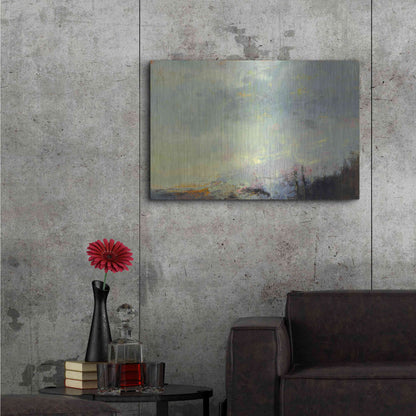 Luxe Metal Art 'No Reception' by Patrick Dennis, Metal Wall Art,36x24