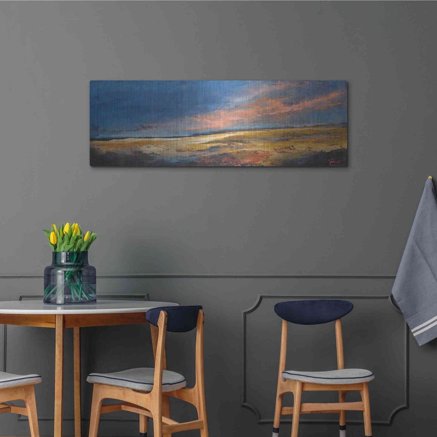 Luxe Metal Art 'Ranch Romance' by Patrick Dennis, Metal Wall Art,48x16