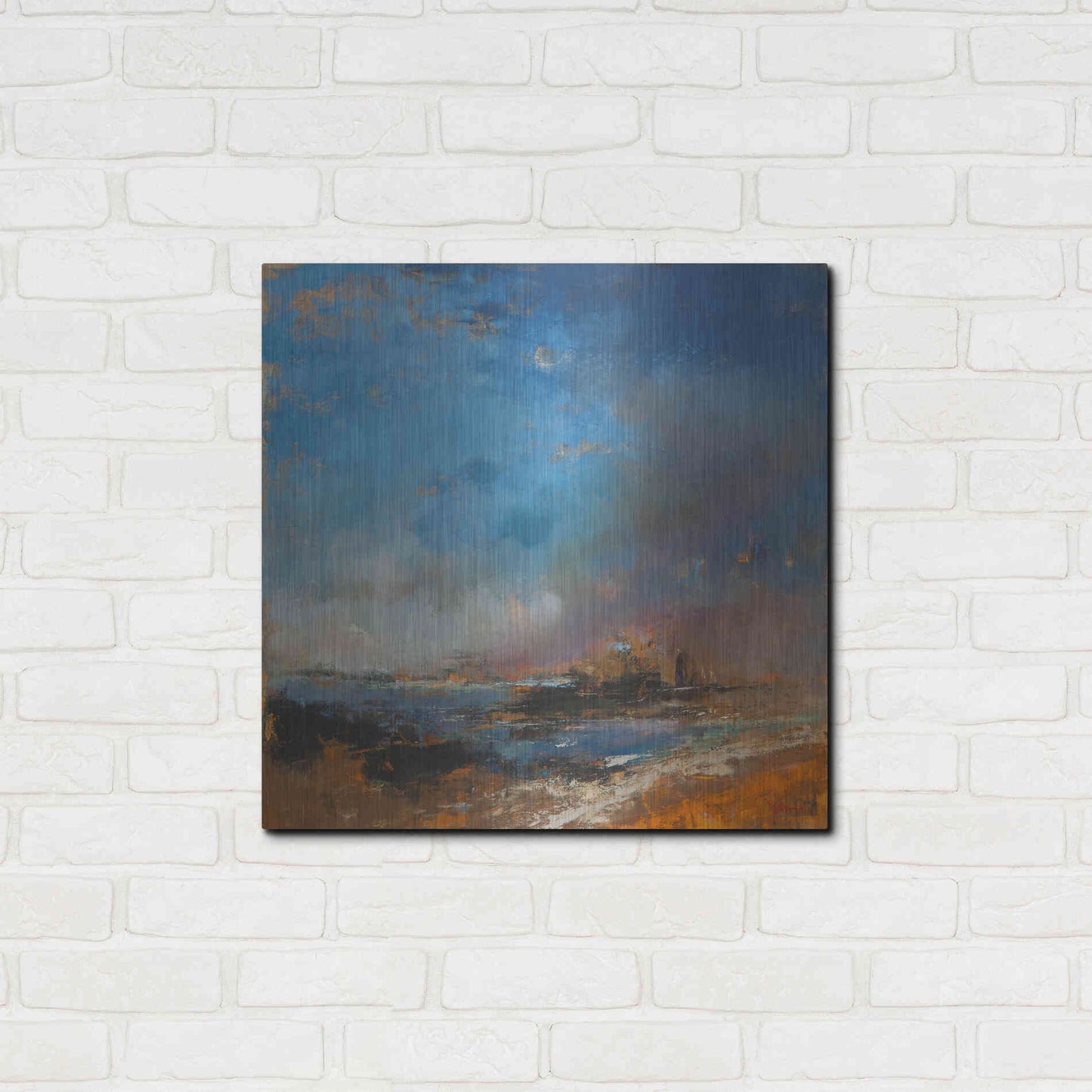 Luxe Metal Art 'Reclaimed Land' by Patrick Dennis, Metal Wall Art,24x24