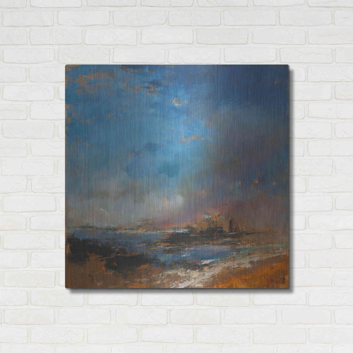 Luxe Metal Art 'Reclaimed Land' by Patrick Dennis, Metal Wall Art,36x36