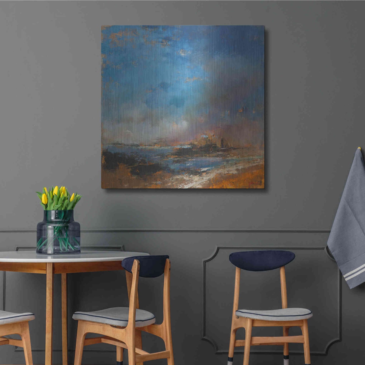 Luxe Metal Art 'Reclaimed Land' by Patrick Dennis, Metal Wall Art,36x36