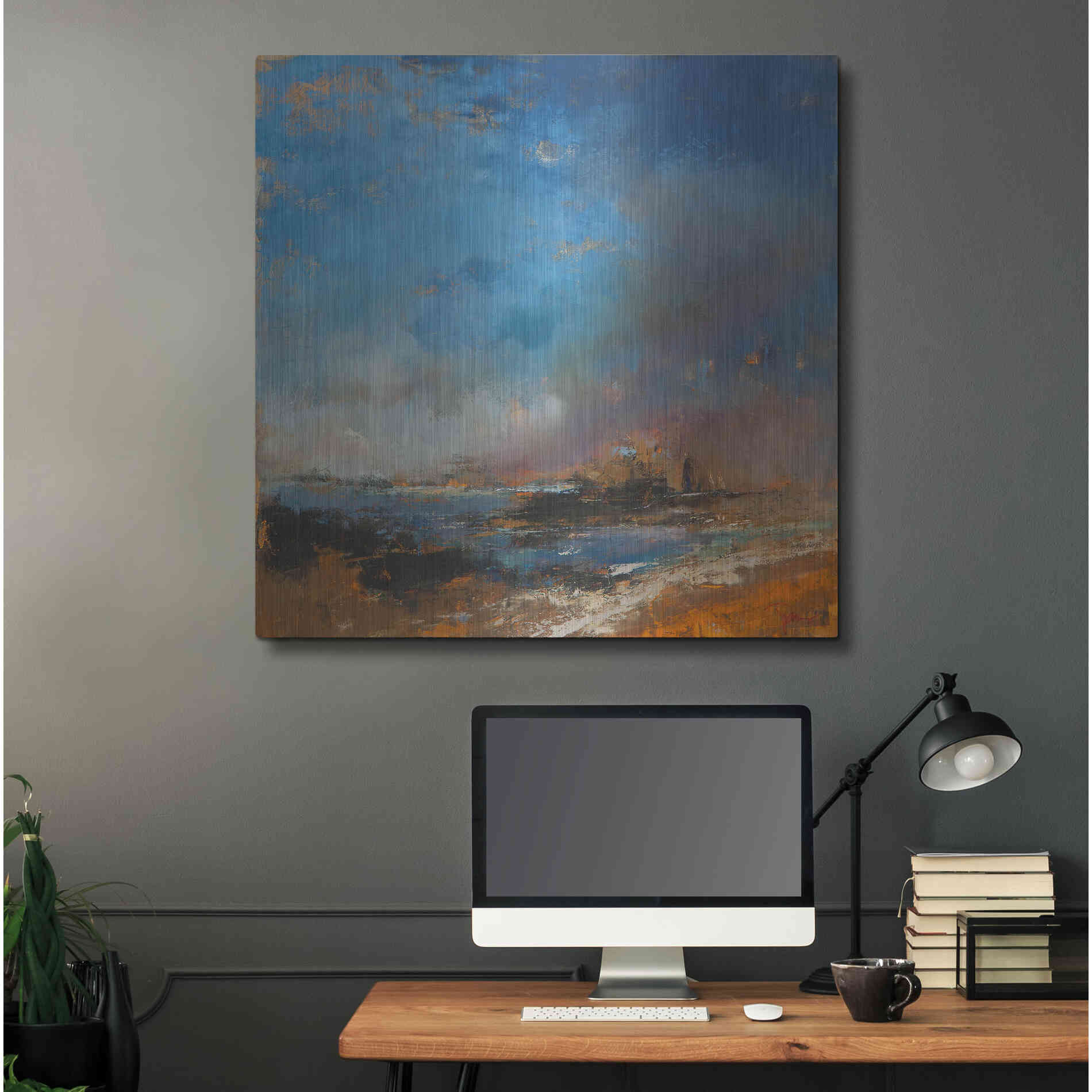 Luxe Metal Art 'Reclaimed Land' by Patrick Dennis, Metal Wall Art,36x36