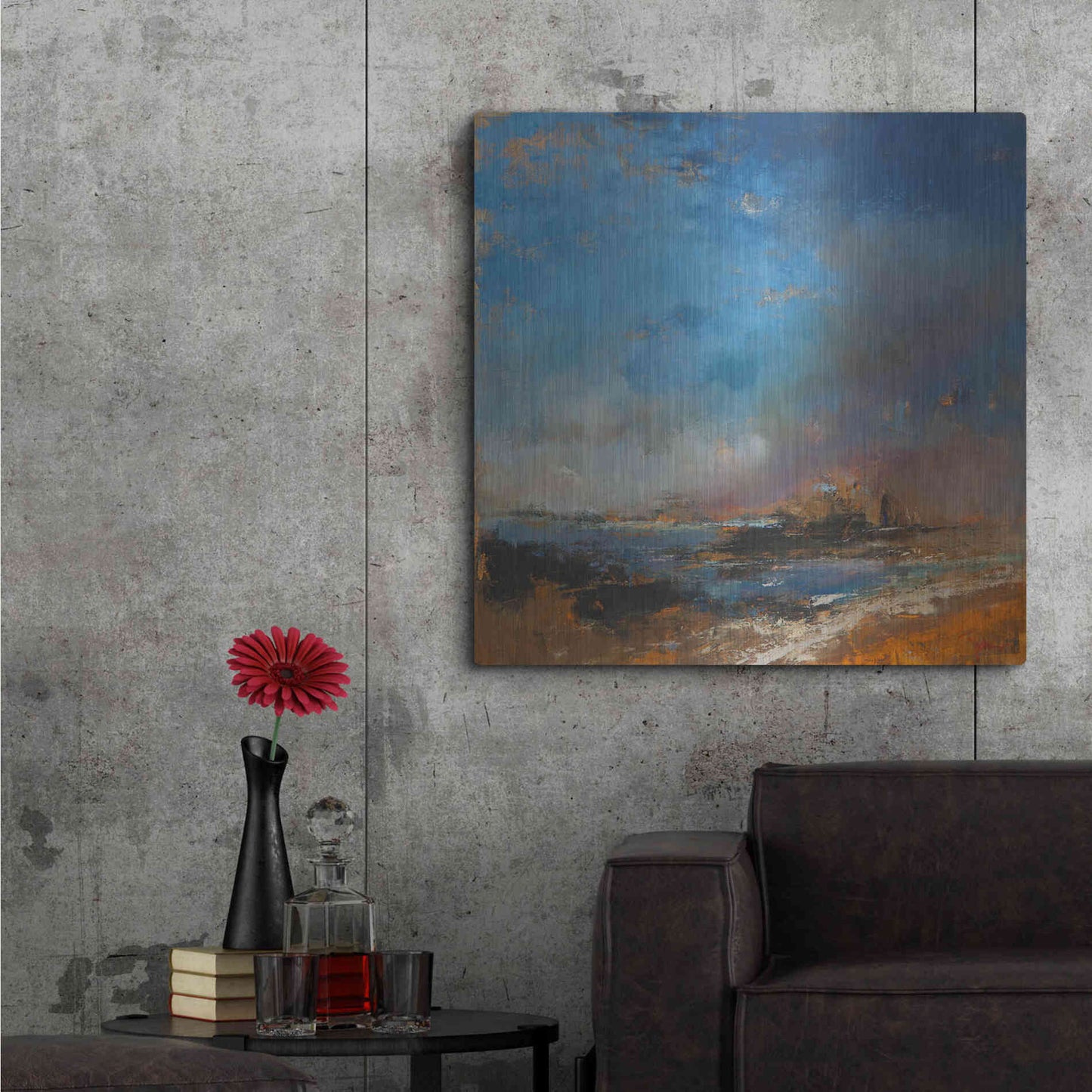 Luxe Metal Art 'Reclaimed Land' by Patrick Dennis, Metal Wall Art,36x36