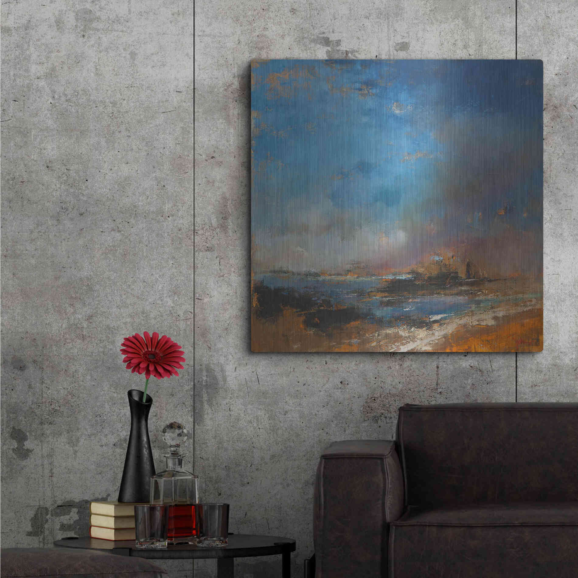 Luxe Metal Art 'Reclaimed Land' by Patrick Dennis, Metal Wall Art,36x36