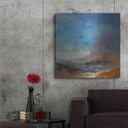 Luxe Metal Art 'Reclaimed Land' by Patrick Dennis, Metal Wall Art,36x36