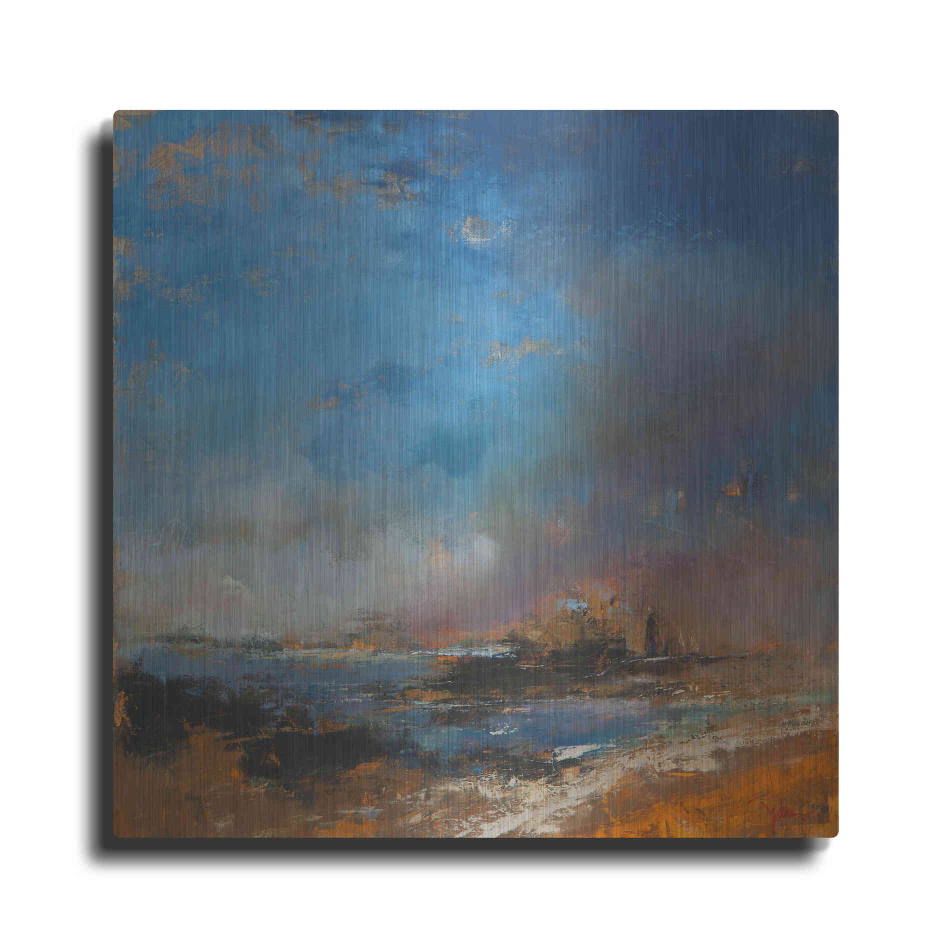 Luxe Metal Art 'Reclaimed Land' by Patrick Dennis, Metal Wall Art