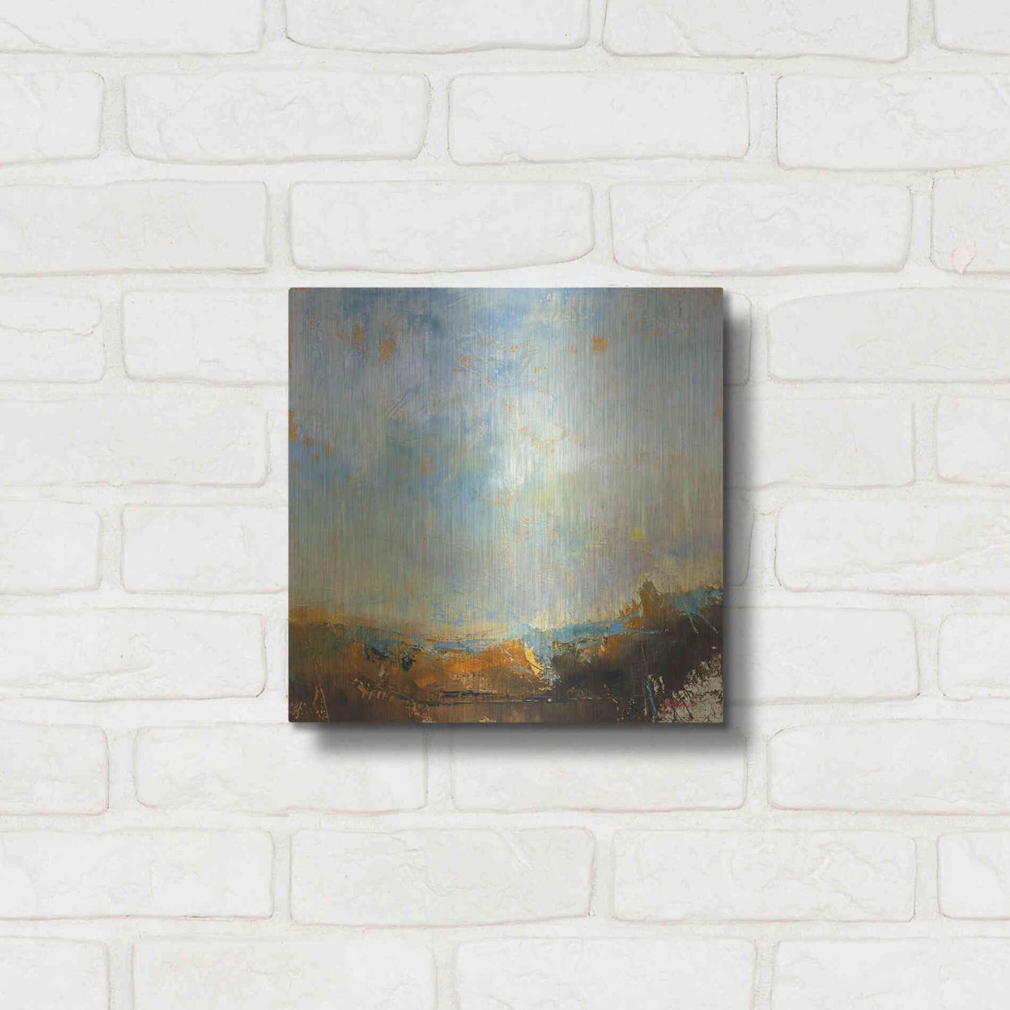 Luxe Metal Art 'Scaffold' by Patrick Dennis, Metal Wall Art,12x12