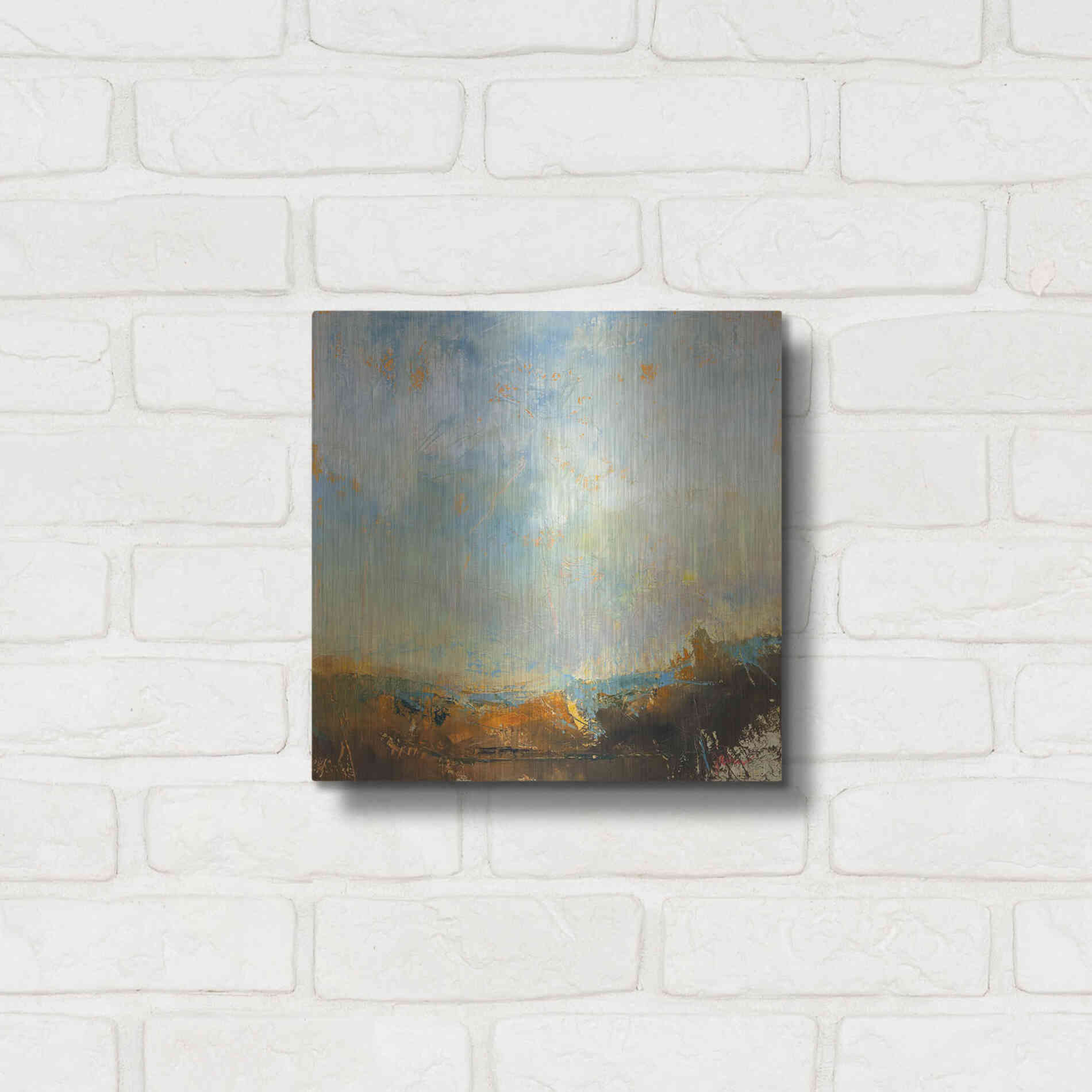 Luxe Metal Art 'Scaffold' by Patrick Dennis, Metal Wall Art,12x12