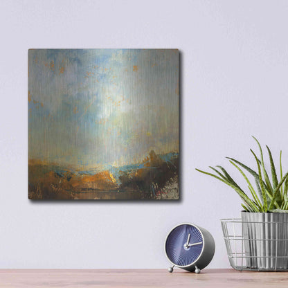 Luxe Metal Art 'Scaffold' by Patrick Dennis, Metal Wall Art,12x12