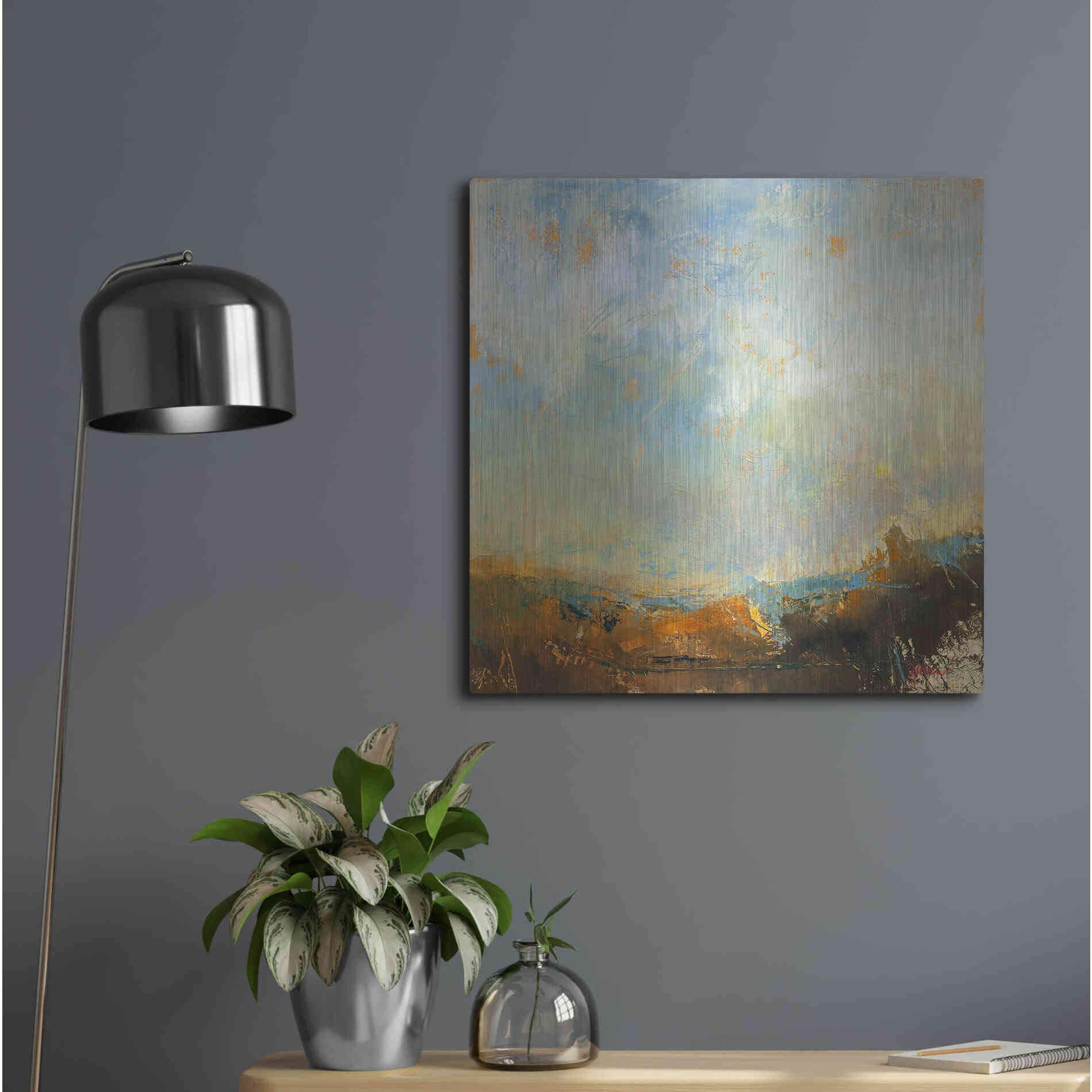 Luxe Metal Art 'Scaffold' by Patrick Dennis, Metal Wall Art,24x24