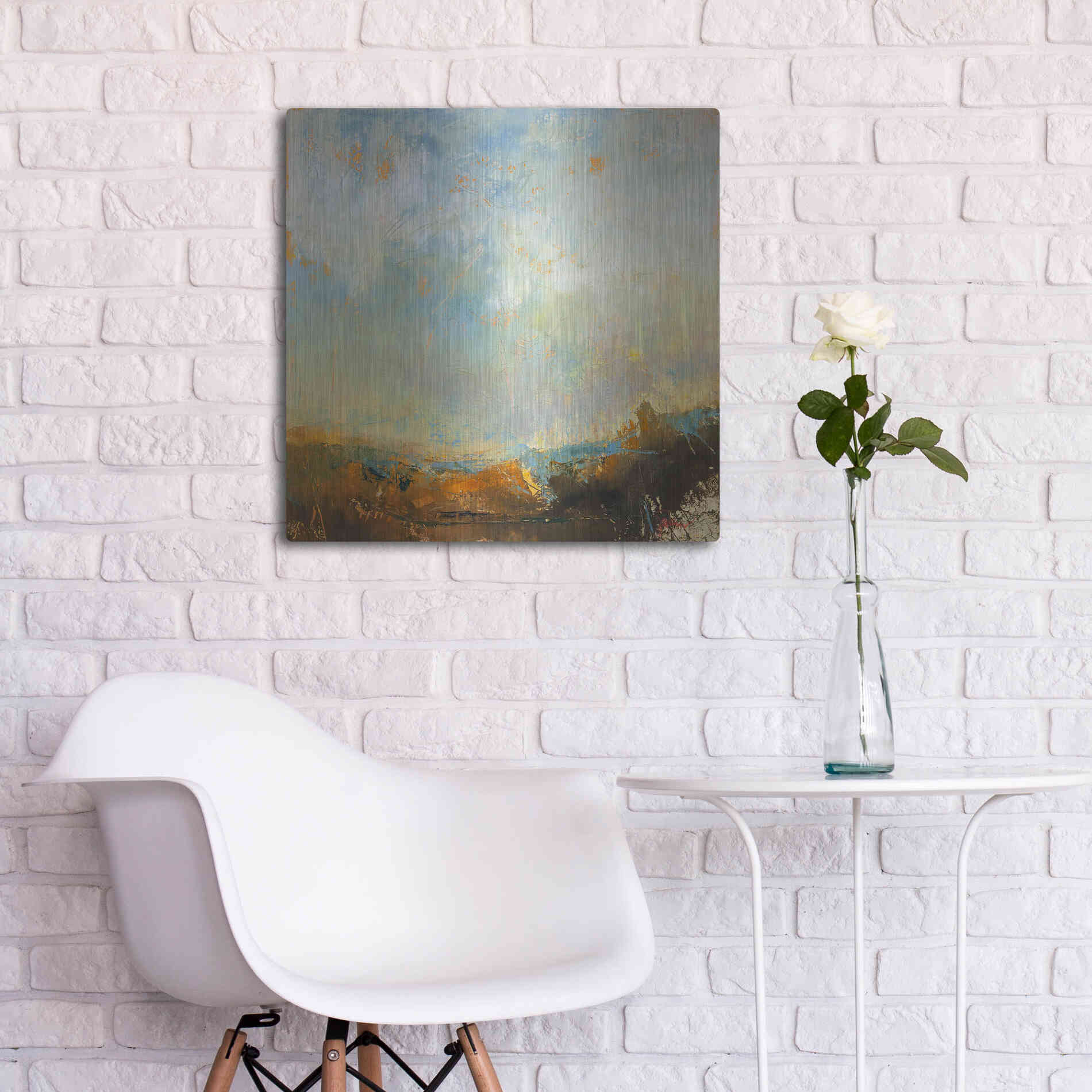 Luxe Metal Art 'Scaffold' by Patrick Dennis, Metal Wall Art,24x24