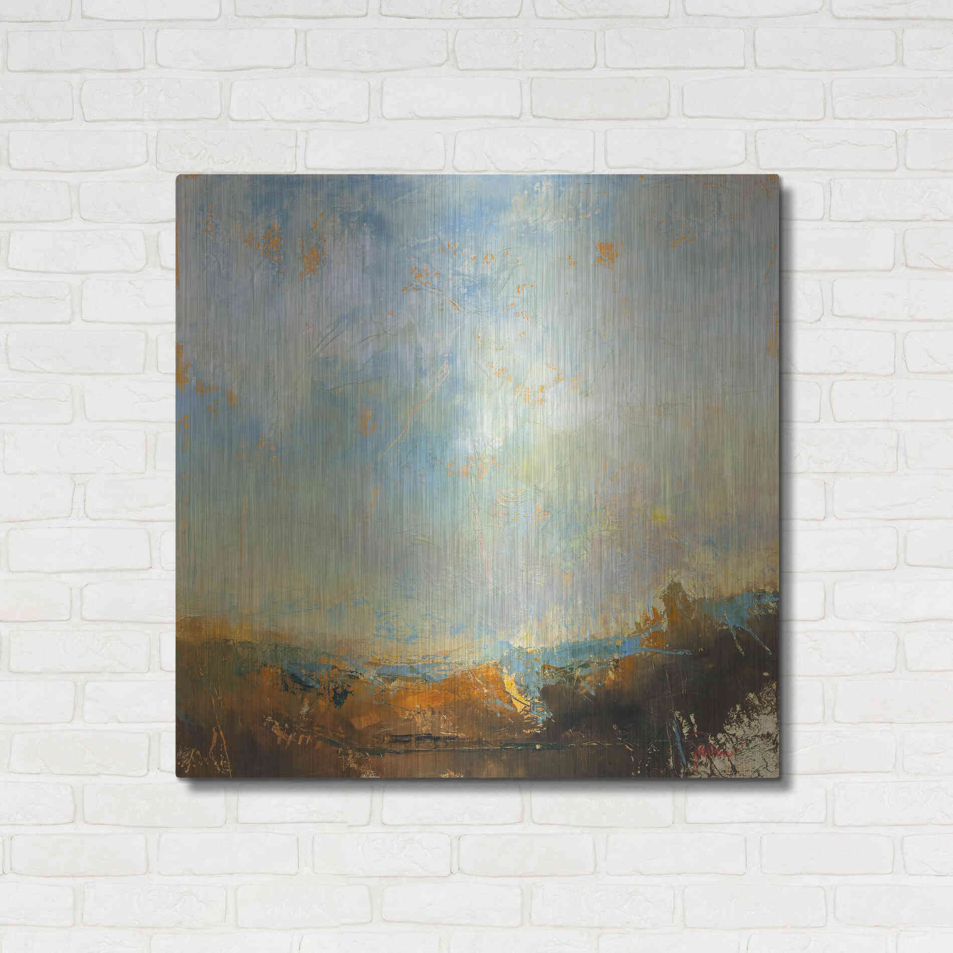 Luxe Metal Art 'Scaffold' by Patrick Dennis, Metal Wall Art,36x36