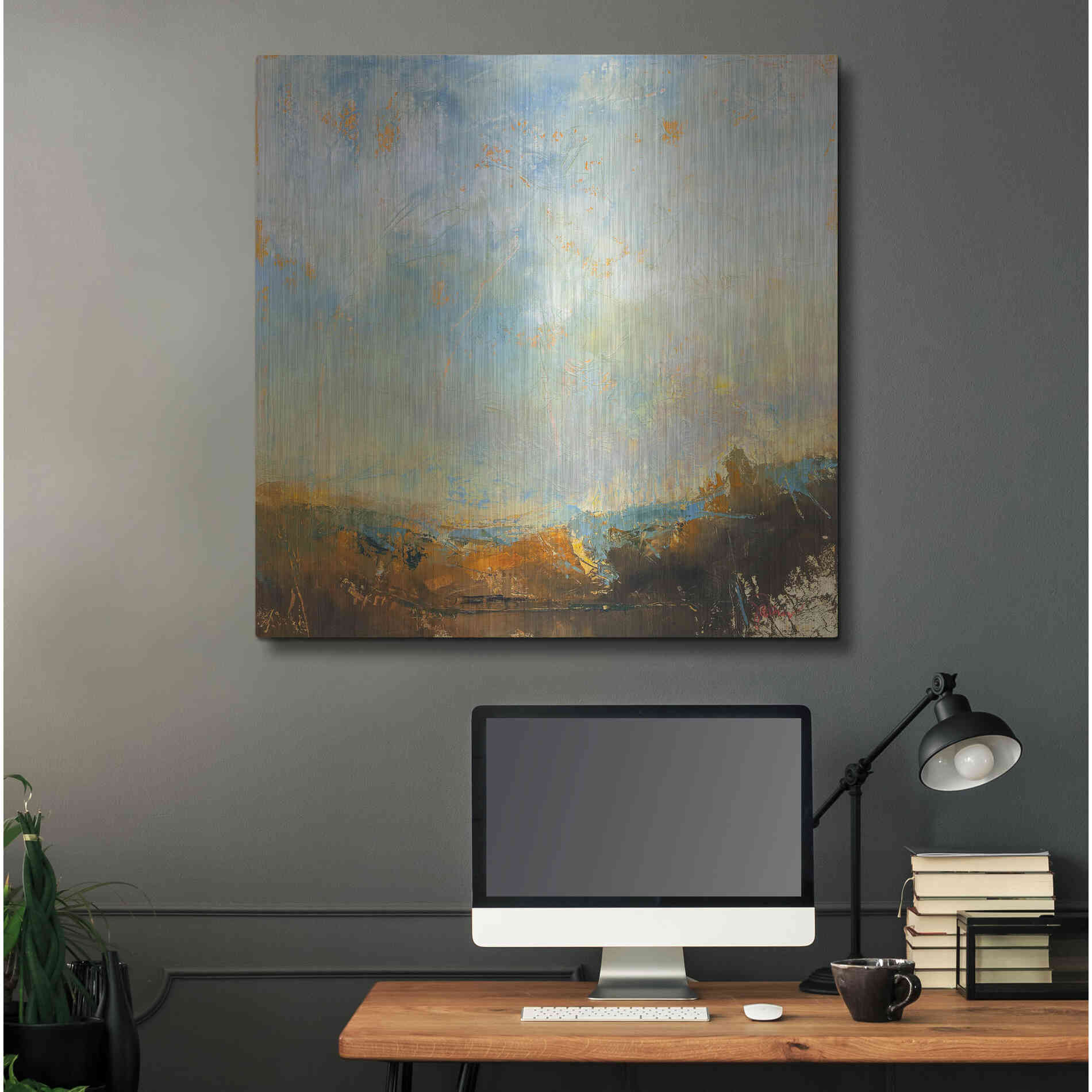 Luxe Metal Art 'Scaffold' by Patrick Dennis, Metal Wall Art,36x36