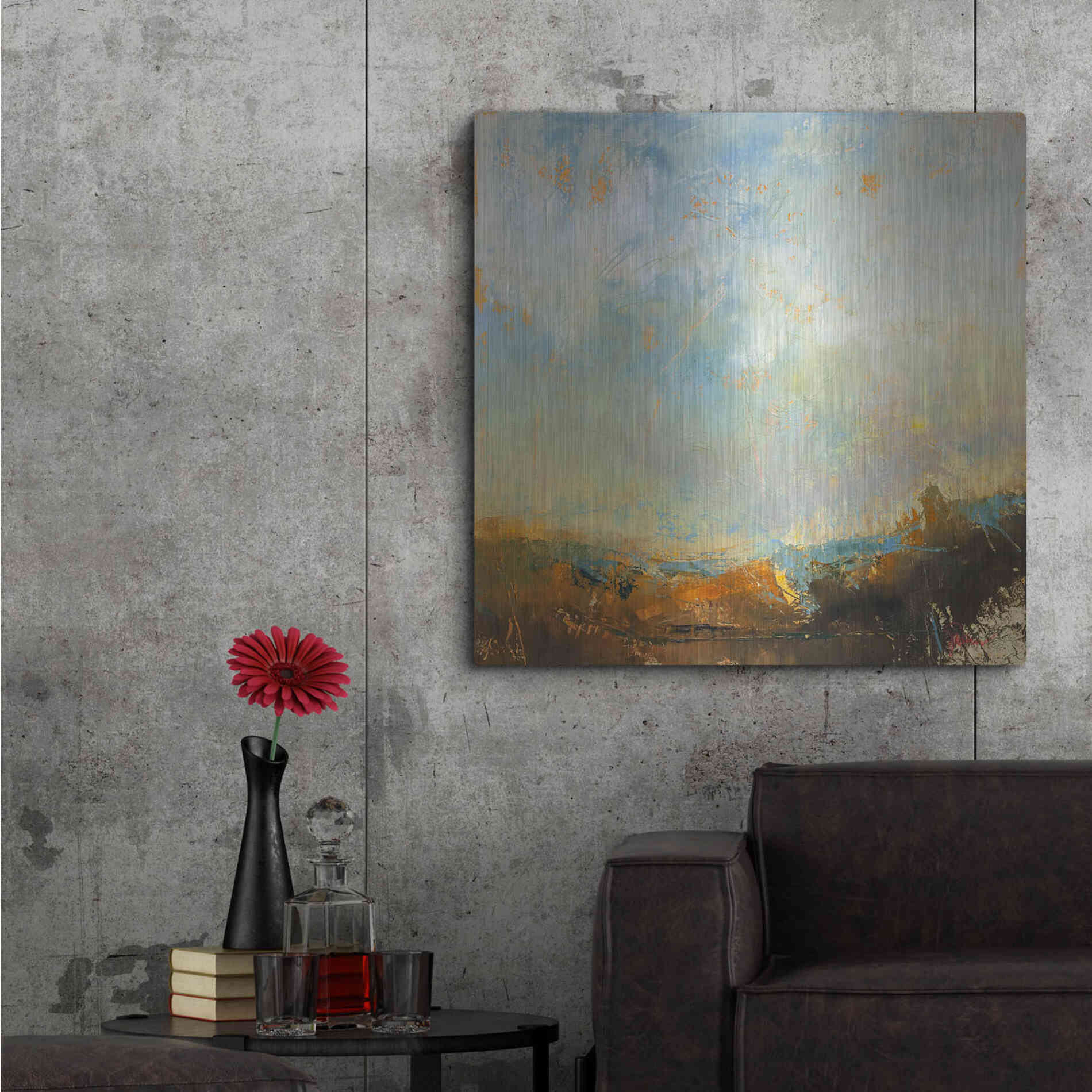 Luxe Metal Art 'Scaffold' by Patrick Dennis, Metal Wall Art,36x36