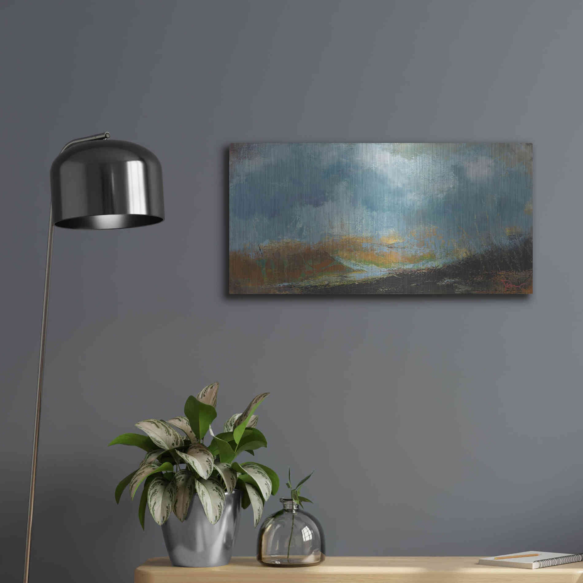 Luxe Metal Art 'Spires' by Patrick Dennis, Metal Wall Art,24x12