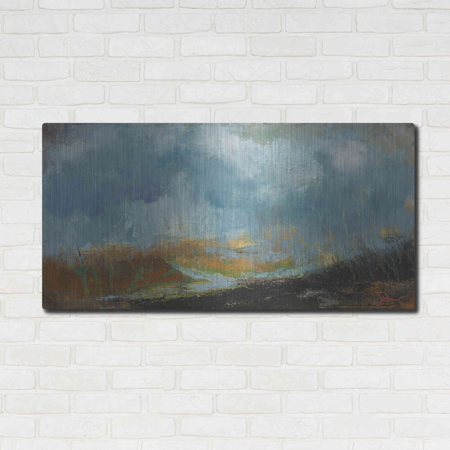 Luxe Metal Art 'Spires' by Patrick Dennis, Metal Wall Art,48x24