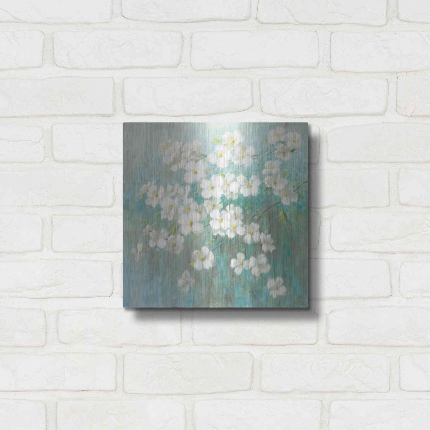 Luxe Metal Art 'Spring Dream I Abstract' by Danhui Nai, Metal Wall Art,12x12