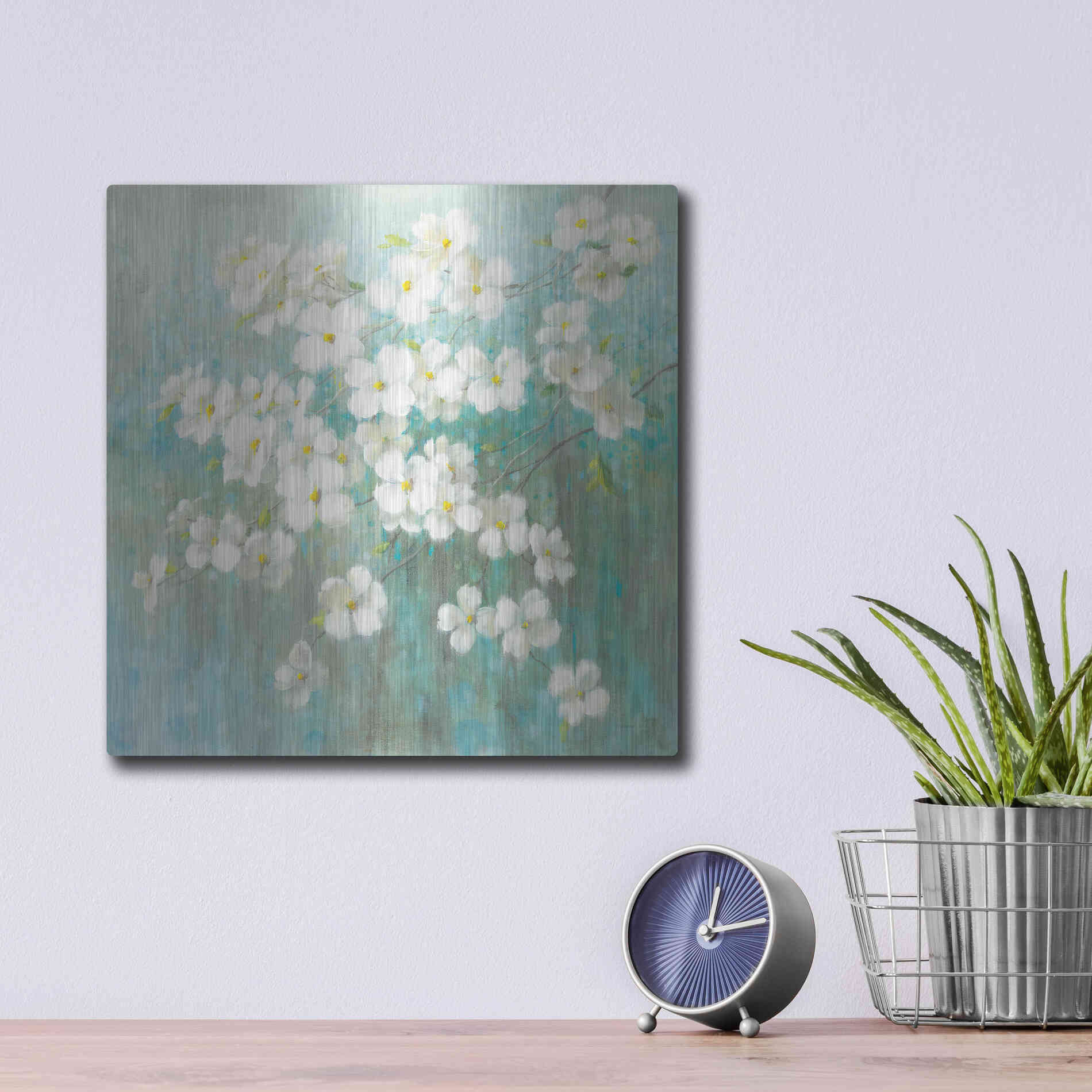 Luxe Metal Art 'Spring Dream I Abstract' by Danhui Nai, Metal Wall Art,12x12
