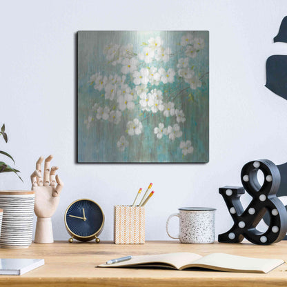 Luxe Metal Art 'Spring Dream I Abstract' by Danhui Nai, Metal Wall Art,12x12