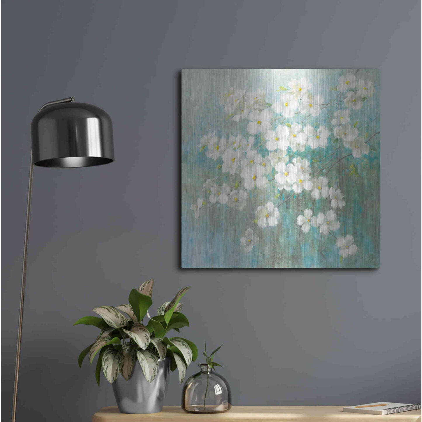 Luxe Metal Art 'Spring Dream I Abstract' by Danhui Nai, Metal Wall Art,24x24