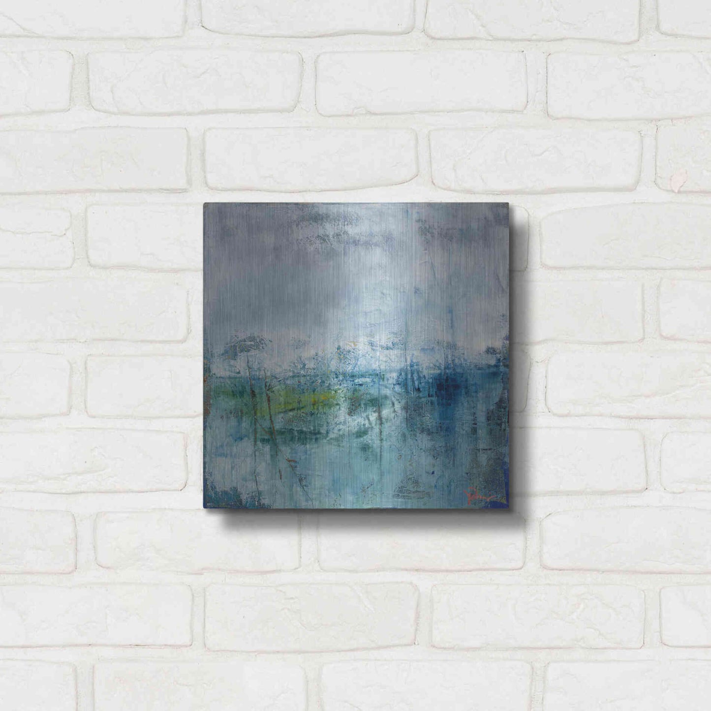 Luxe Metal Art 'Thaw' by Patrick Dennis, Metal Wall Art,12x12