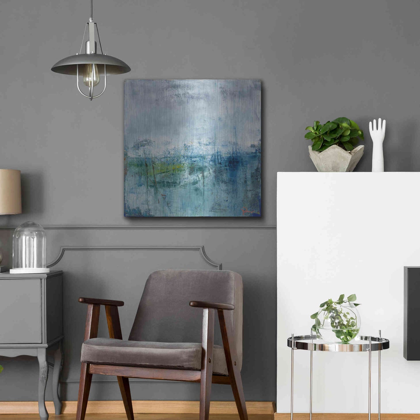 Luxe Metal Art 'Thaw' by Patrick Dennis, Metal Wall Art,24x24