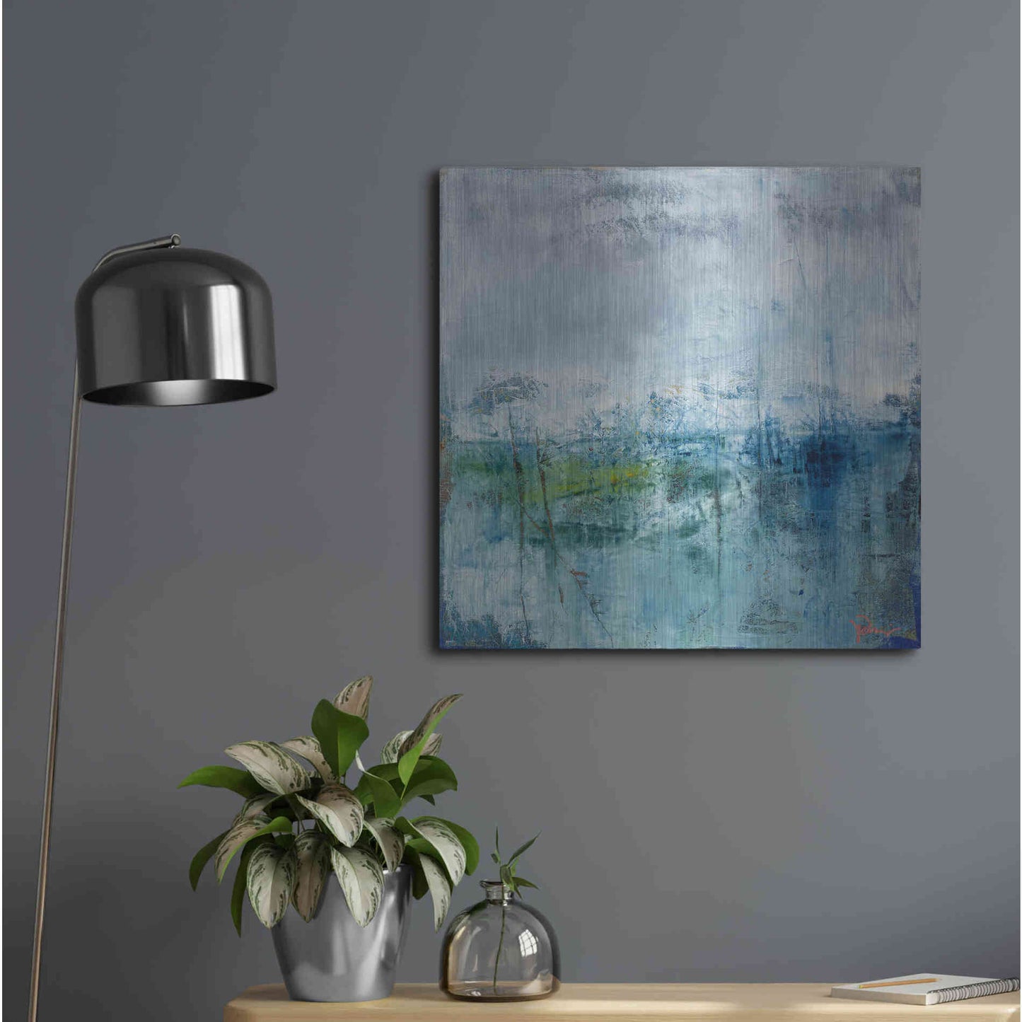 Luxe Metal Art 'Thaw' by Patrick Dennis, Metal Wall Art,24x24