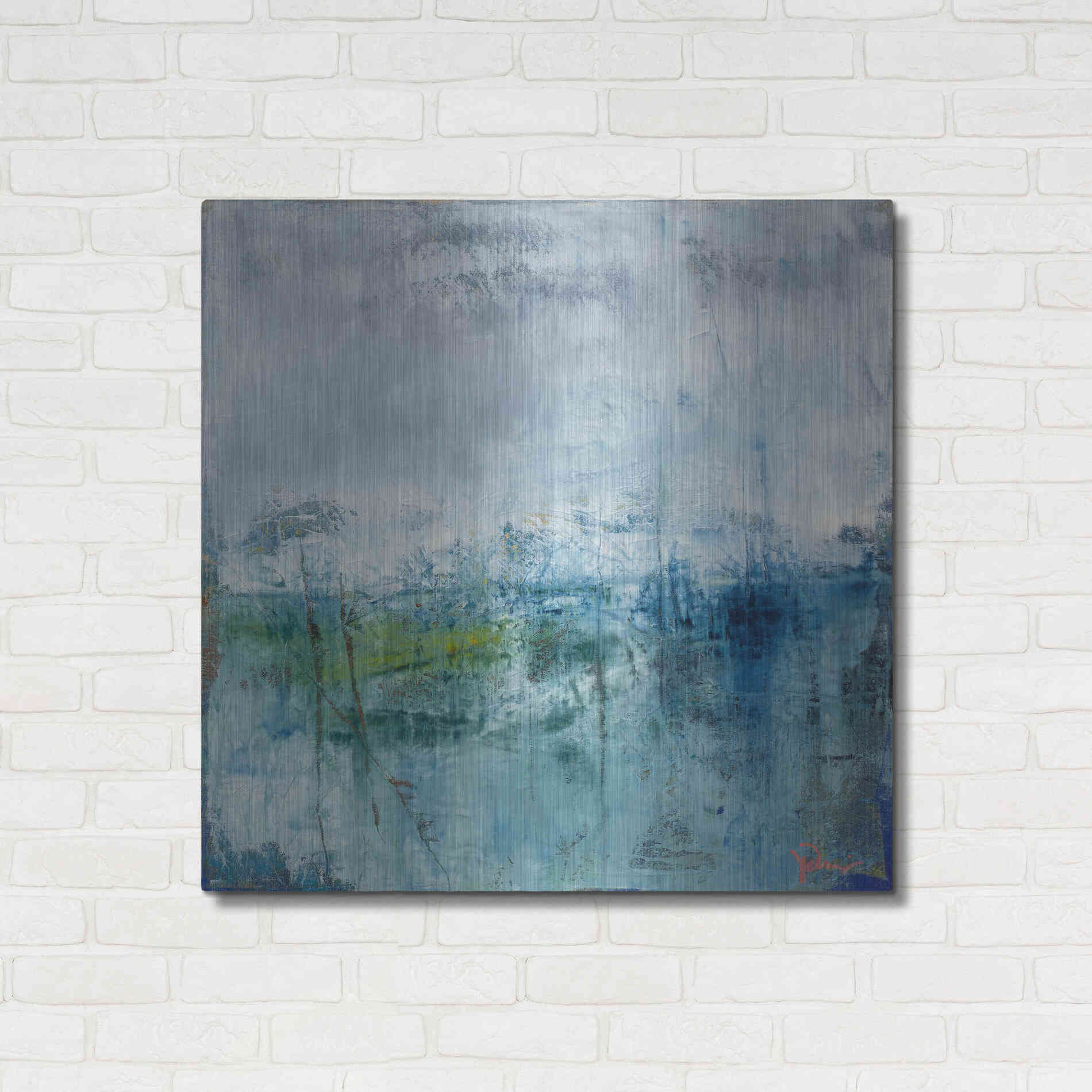 Luxe Metal Art 'Thaw' by Patrick Dennis, Metal Wall Art,36x36