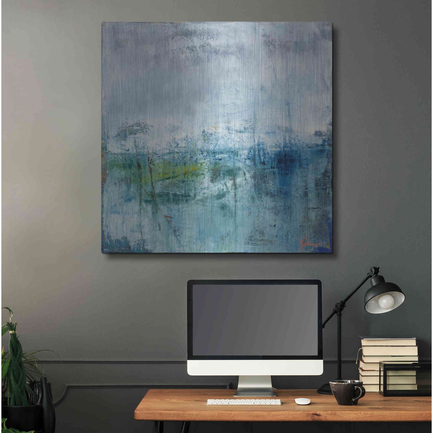 Luxe Metal Art 'Thaw' by Patrick Dennis, Metal Wall Art,36x36