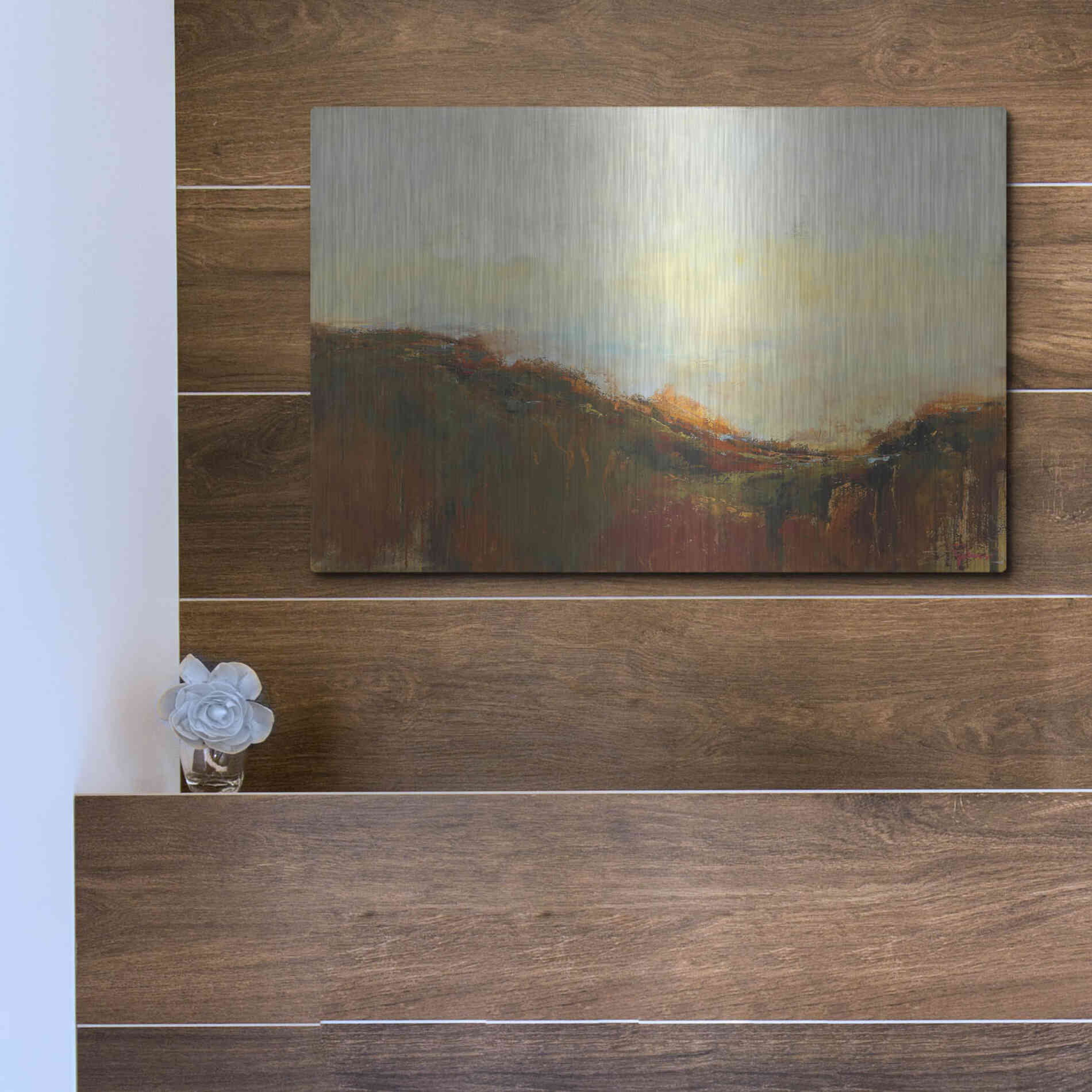 Luxe Metal Art 'The Bowl' by Patrick Dennis, Metal Wall Art,16x12