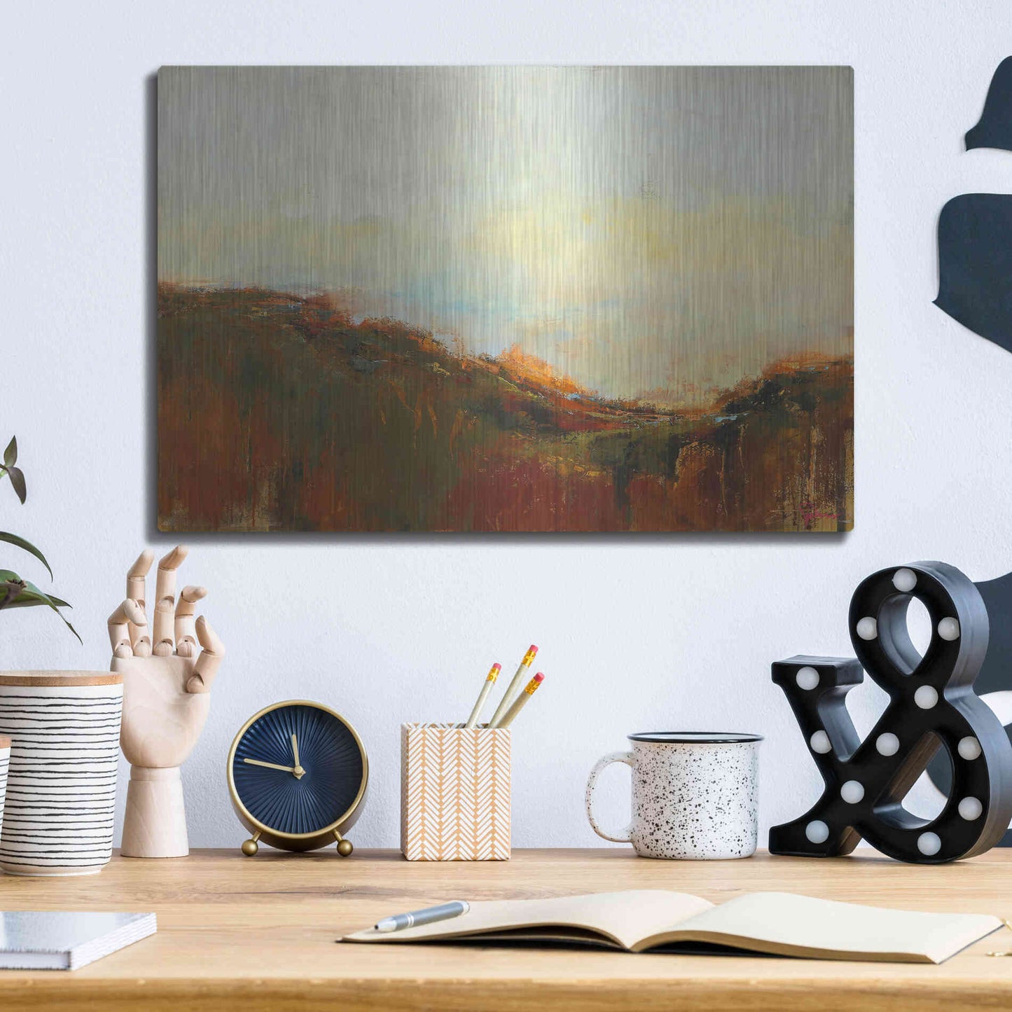 Luxe Metal Art 'The Bowl' by Patrick Dennis, Metal Wall Art,16x12