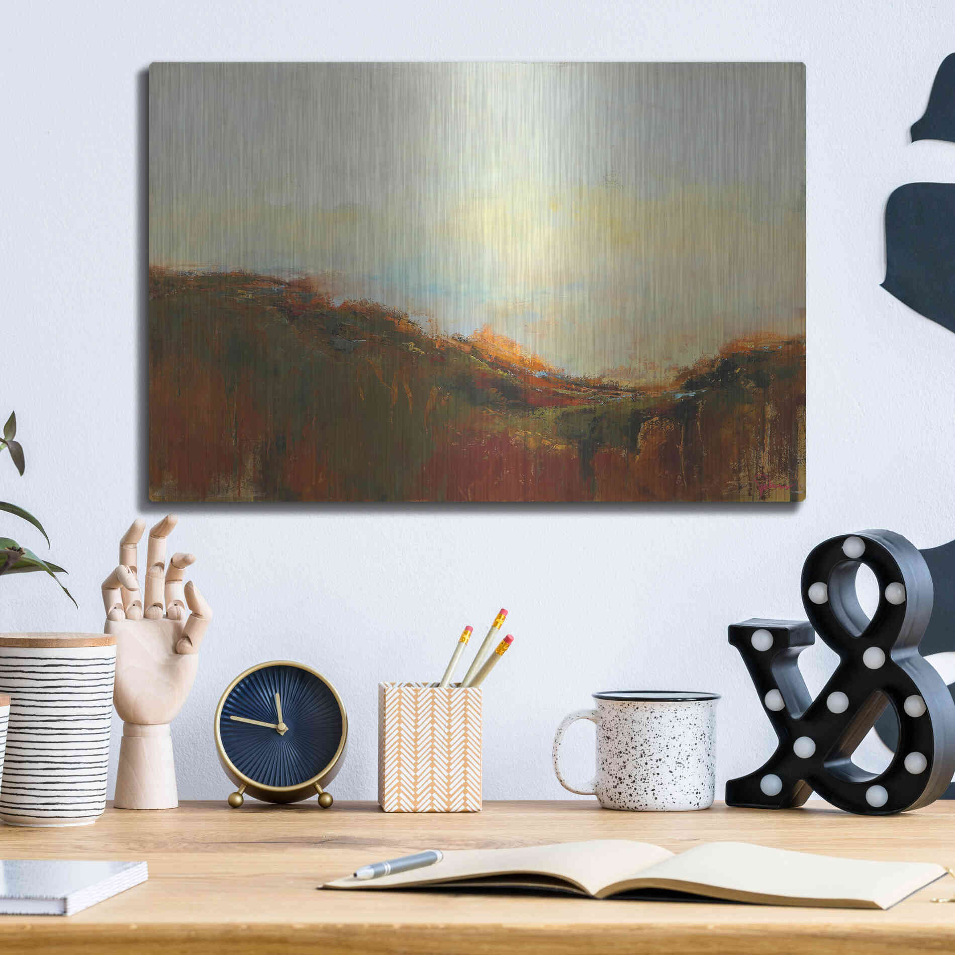 Luxe Metal Art 'The Bowl' by Patrick Dennis, Metal Wall Art,16x12
