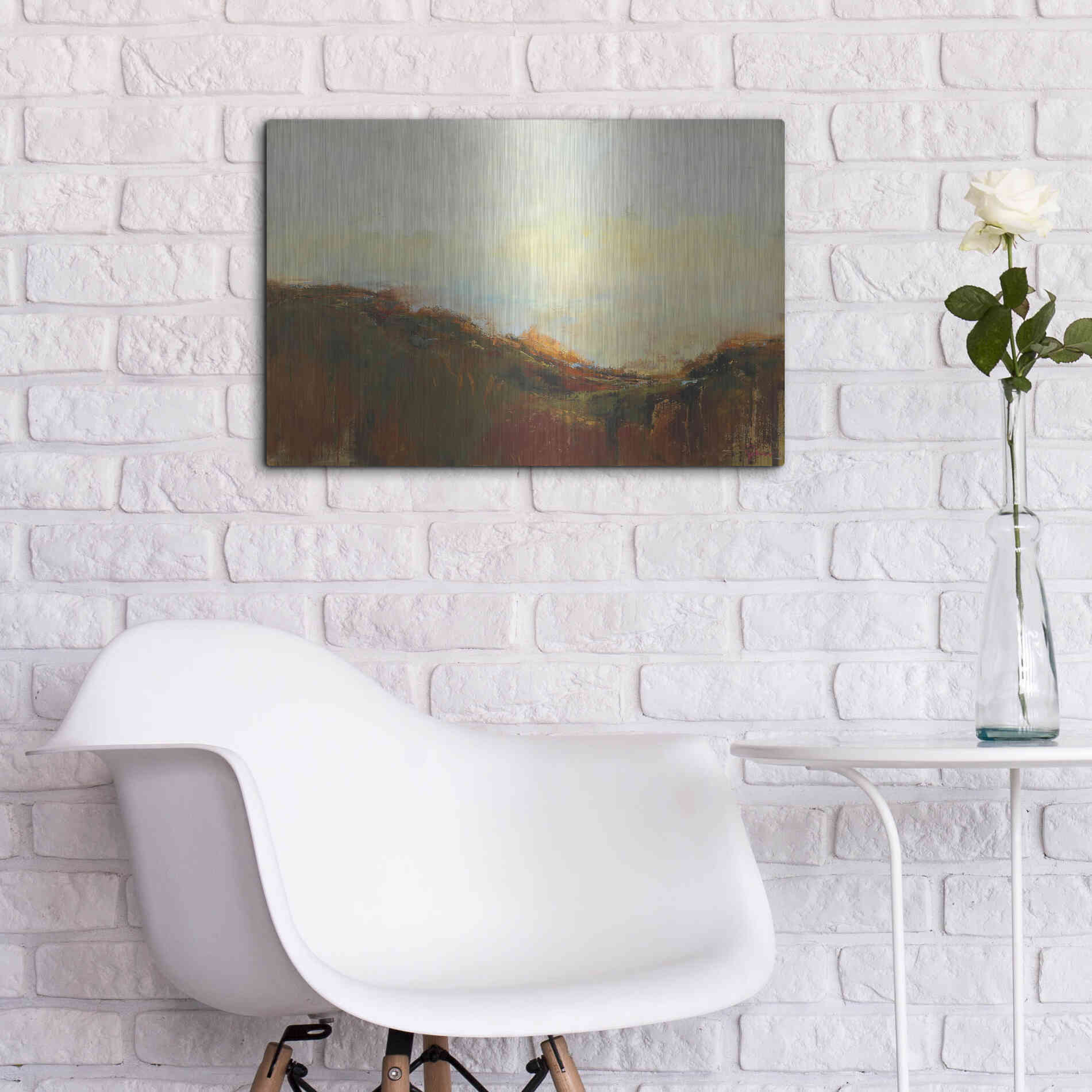 Luxe Metal Art 'The Bowl' by Patrick Dennis, Metal Wall Art,24x16