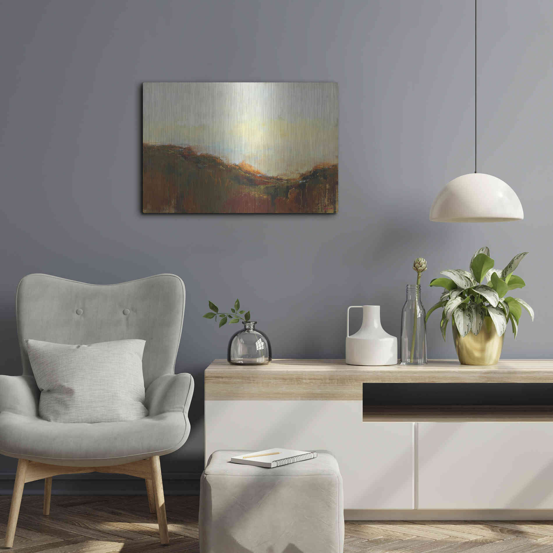 Luxe Metal Art 'The Bowl' by Patrick Dennis, Metal Wall Art,24x16