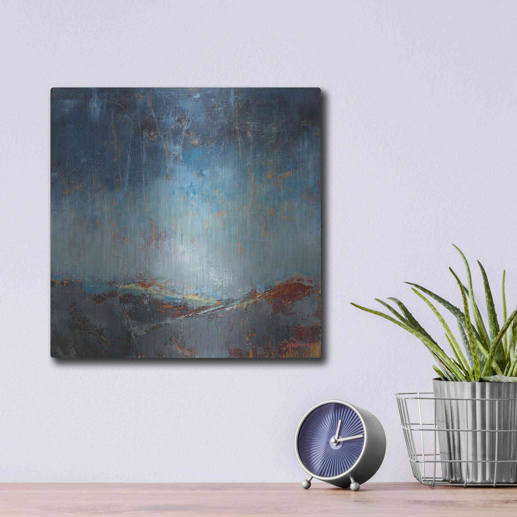 Luxe Metal Art 'The Pass' by Patrick Dennis, Metal Wall Art,12x12
