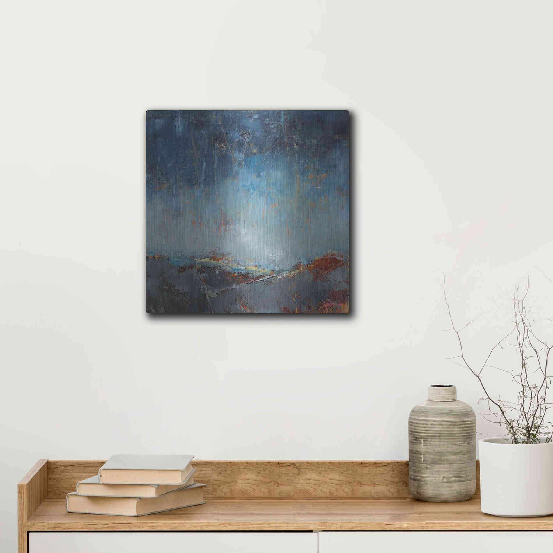 Luxe Metal Art 'The Pass' by Patrick Dennis, Metal Wall Art,12x12