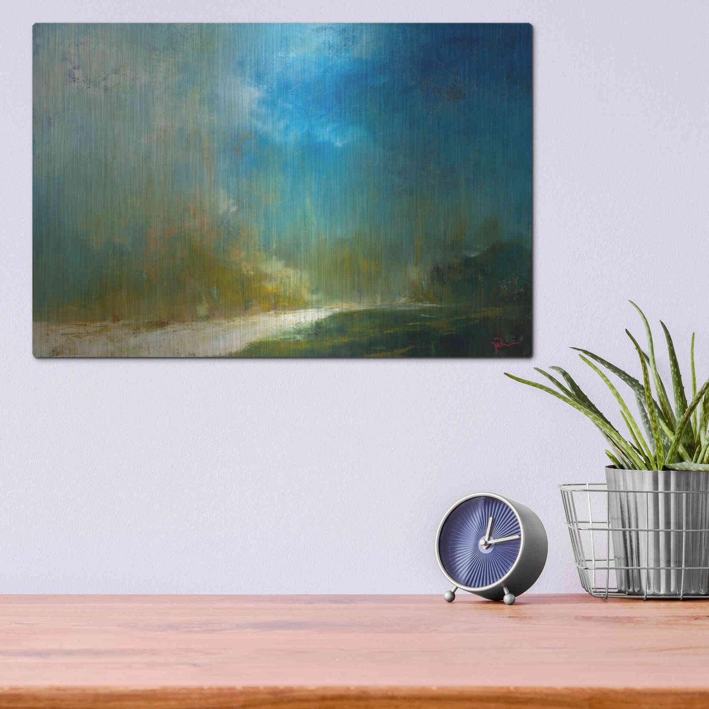 Luxe Metal Art 'The Path' by Patrick Dennis, Metal Wall Art,16x12