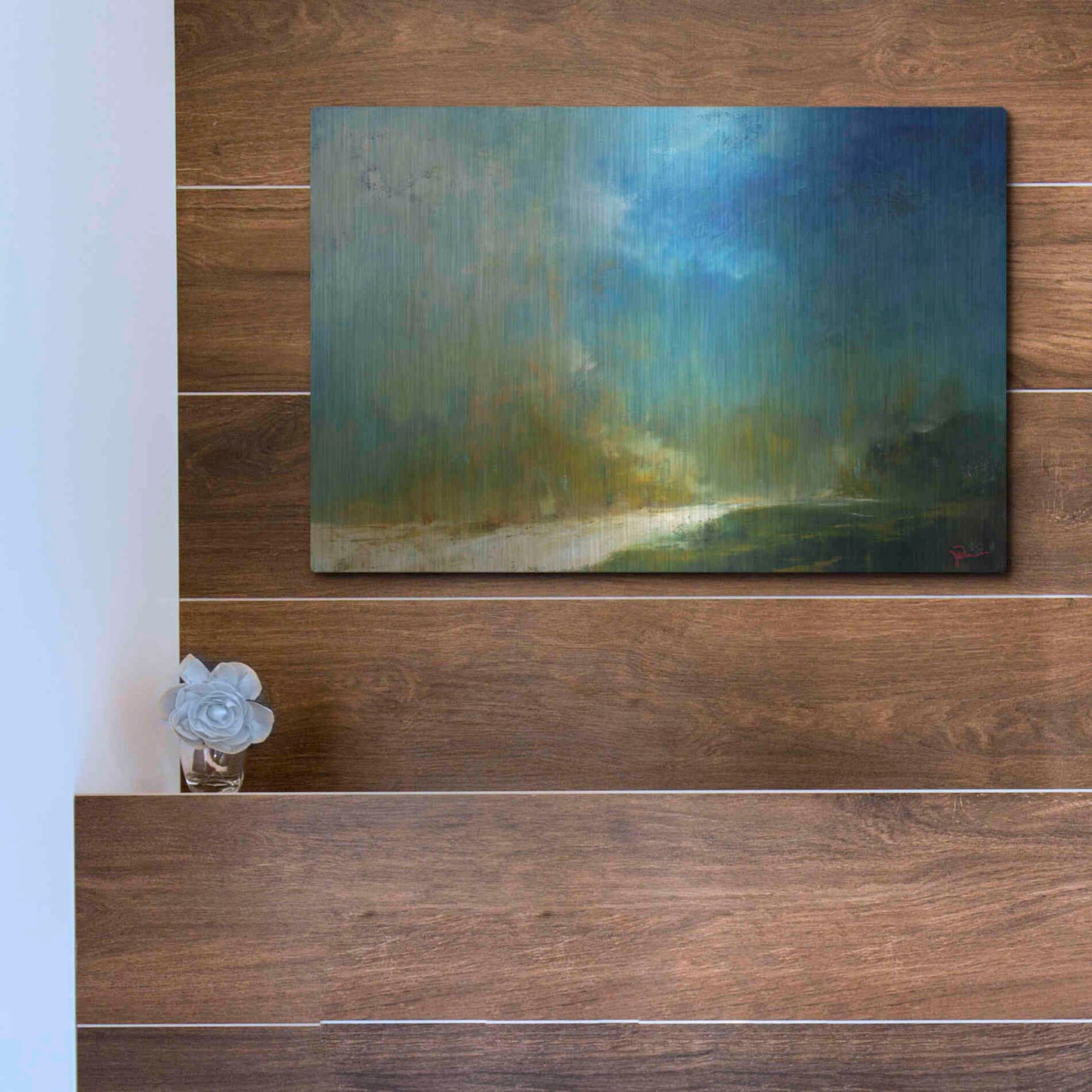 Luxe Metal Art 'The Path' by Patrick Dennis, Metal Wall Art,16x12