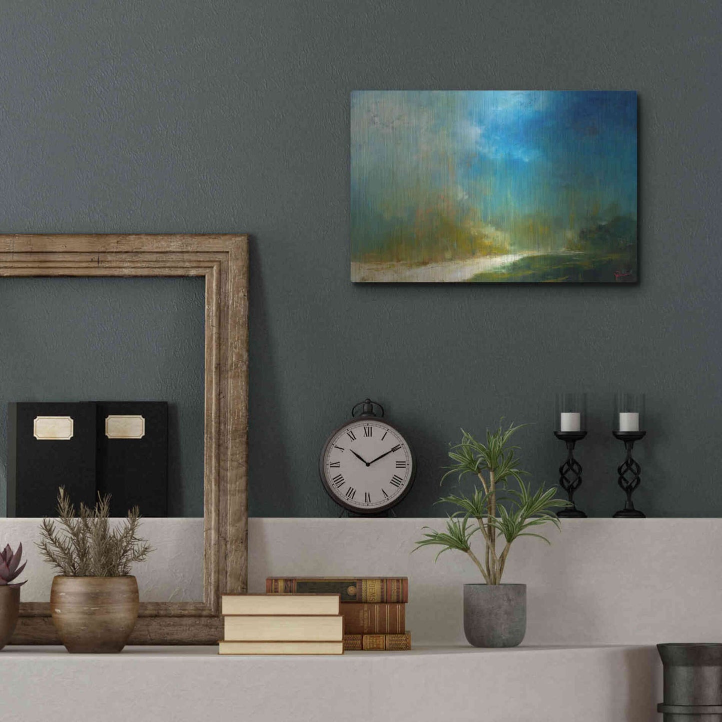 Luxe Metal Art 'The Path' by Patrick Dennis, Metal Wall Art,16x12