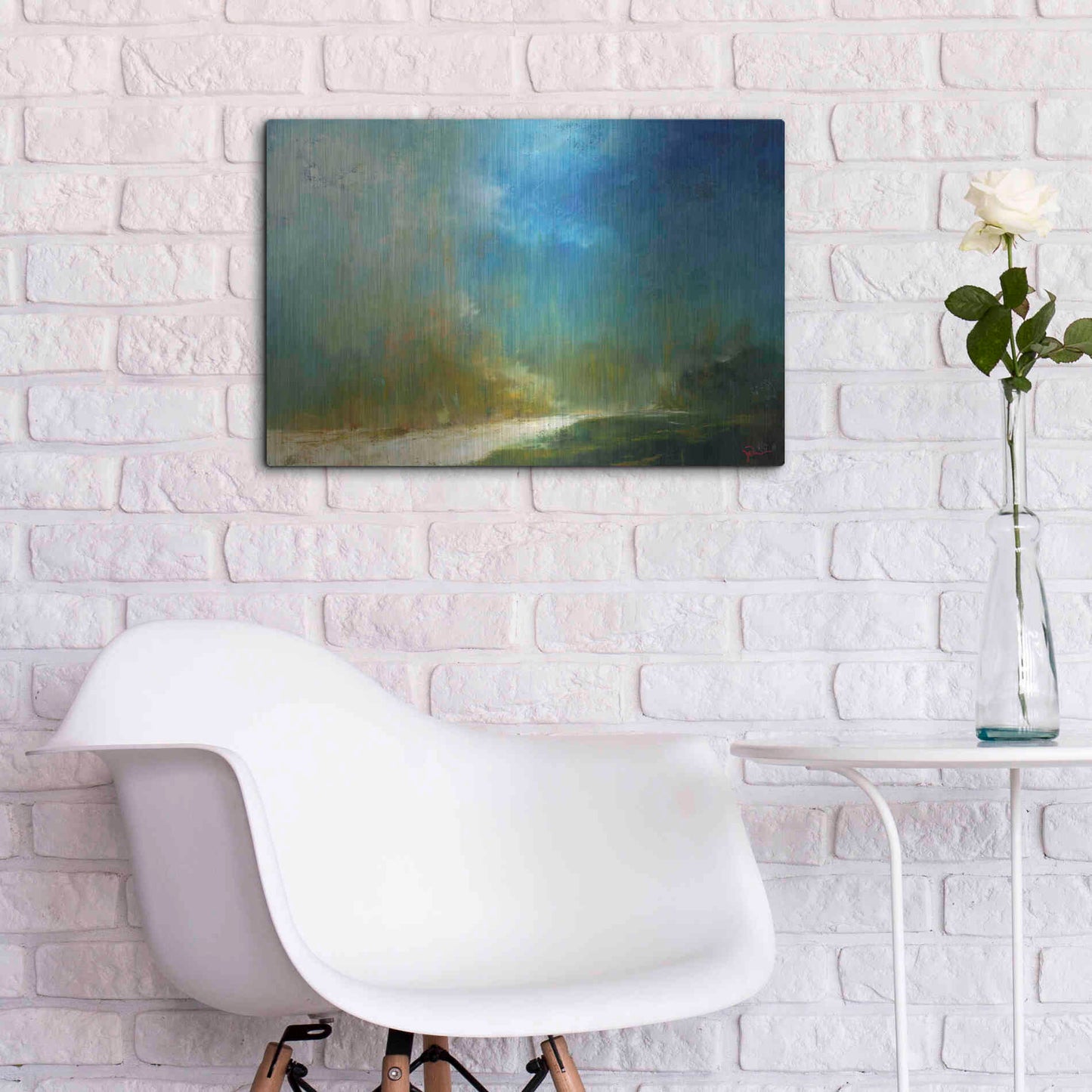 Luxe Metal Art 'The Path' by Patrick Dennis, Metal Wall Art,24x16