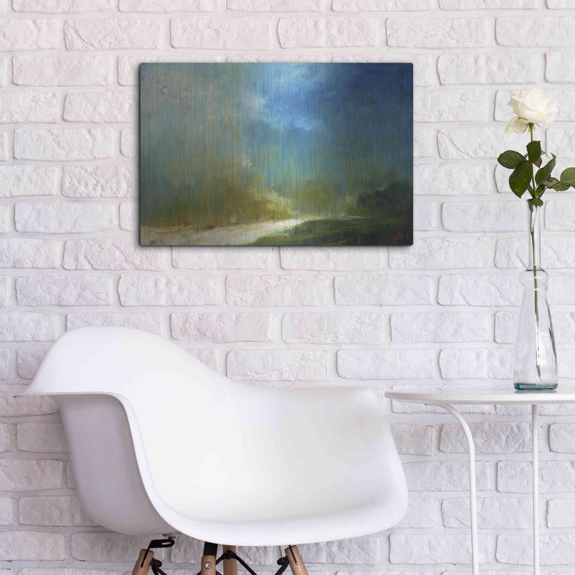 Luxe Metal Art 'The Path' by Patrick Dennis, Metal Wall Art,24x16