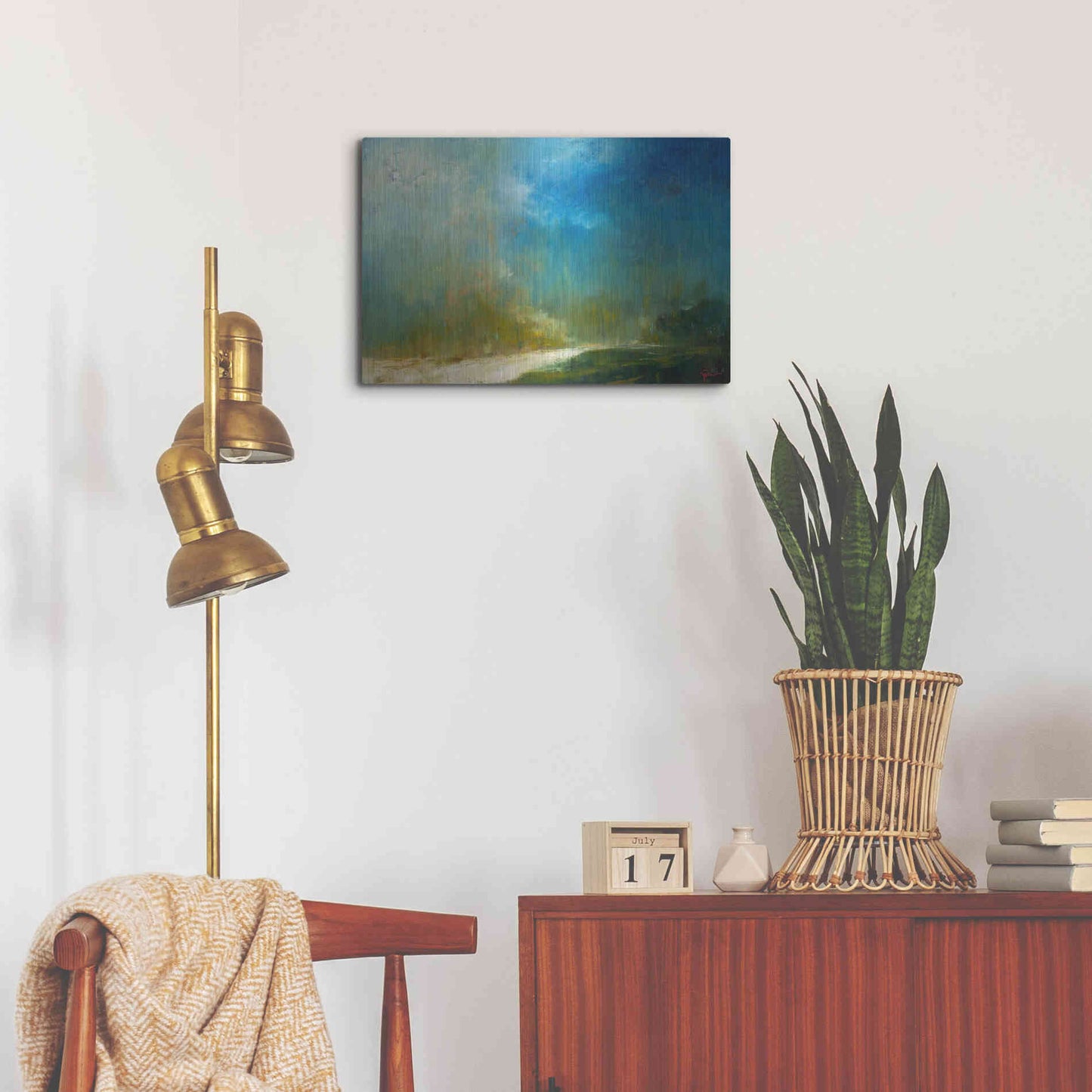 Luxe Metal Art 'The Path' by Patrick Dennis, Metal Wall Art,24x16