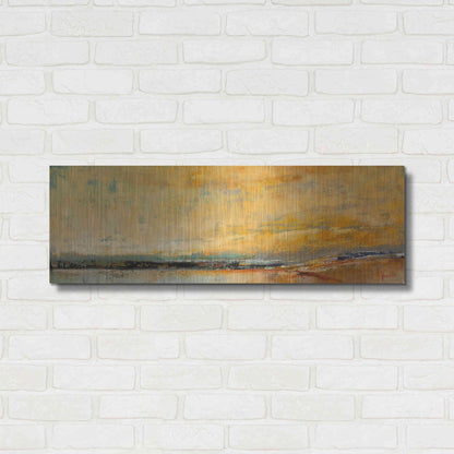 Luxe Metal Art 'Winter Sky' by Patrick Dennis, Metal Wall Art,36x12
