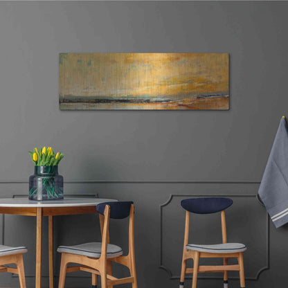 Luxe Metal Art 'Winter Sky' by Patrick Dennis, Metal Wall Art,48x16